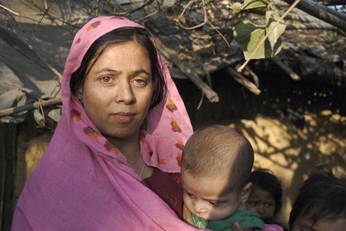 Rohingya woman in camp