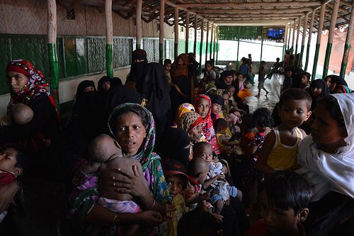 Rohingya women and children