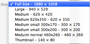 images sizes